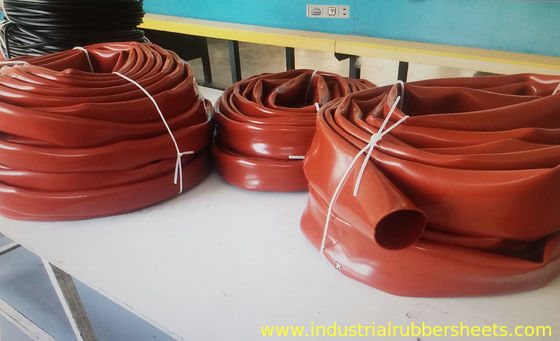 Red Translucent Silicone Sleeve Silicone Tube Extrusion For Corona Roller Maximum 2m length