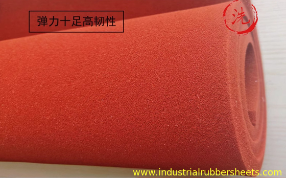 Heat Resistant Silicone Foam Rubber Sheet 1-50mm Thick 180℃