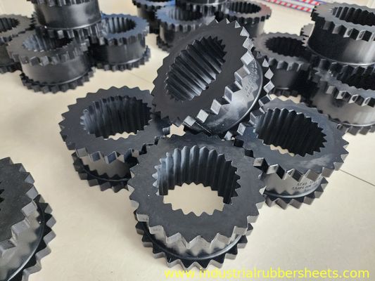3J-11J Size Range Gear Rubber Coupling with 80-98 Shore A Hardness and 12-55Mpa Tensile Strength for Screw Air Compressor