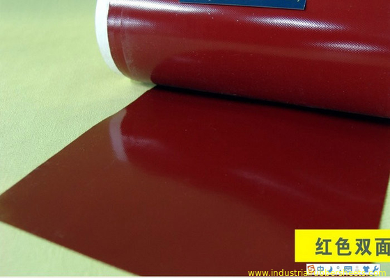1PLY 직물을 삽입하기 위하여 강화되는 진한 빨강색 방열 실리콘고무 장 롤스