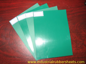 녹색, 파랗고, 회색, 까만 색깔이 정전기 방지 ESD 산업 고무 장에 의하여 구릅니다