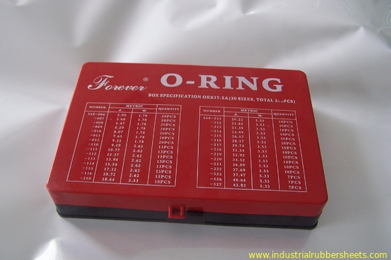NBR 고무 O 반지 장비 ISO3601 AS568A DIN3771 JIS B2401 표준, 노란과 빨간색