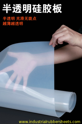 식품 등급 실리콘 고무 시트 1m-2m 폭 40-80 쇼어 A