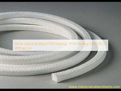 백색 격자에 의하여 땋는 PTFE 패킹, 기름이 있거나 기름 없이 PTFE 포장