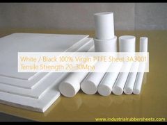 백색/흑색 100% 버진 PTFE 시트 3A3001 인장 강도 20-30Mpa