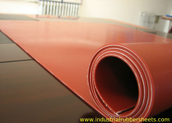 Dark Red Heat Resistant Silicone Rubber Sheet 1PLY 0.5-6.0mm Thick