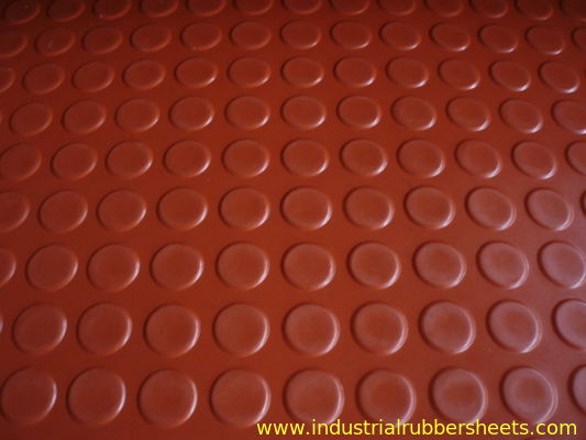 1-1.5m Width Round Button Industrial Rubber Sheet with Impression Fabric Bottom for Anti-slip Flooring