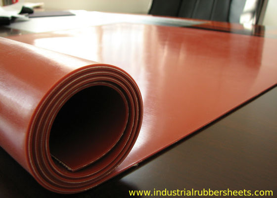 Dark Red Heat Resistant Silicone Rubber Sheet 1PLY 0.5-6.0mm Thick