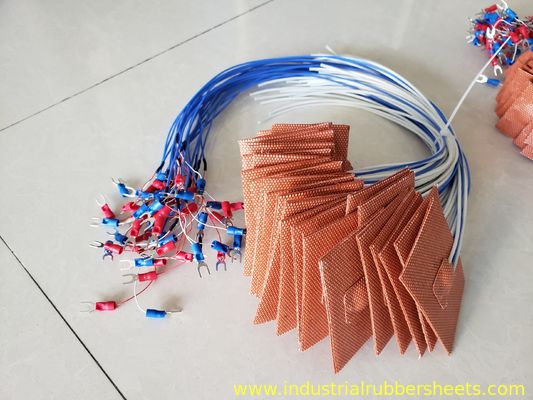 적색 클로즈 셀 실리콘 히터 패드 220-240V 350W 220°C까지 균일 난방을 위해